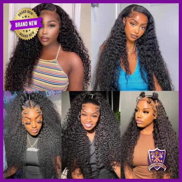 30 Inch Deep Wave Lace Front Wig Human Hair 250 Density 13x6 HD Lace main image 6